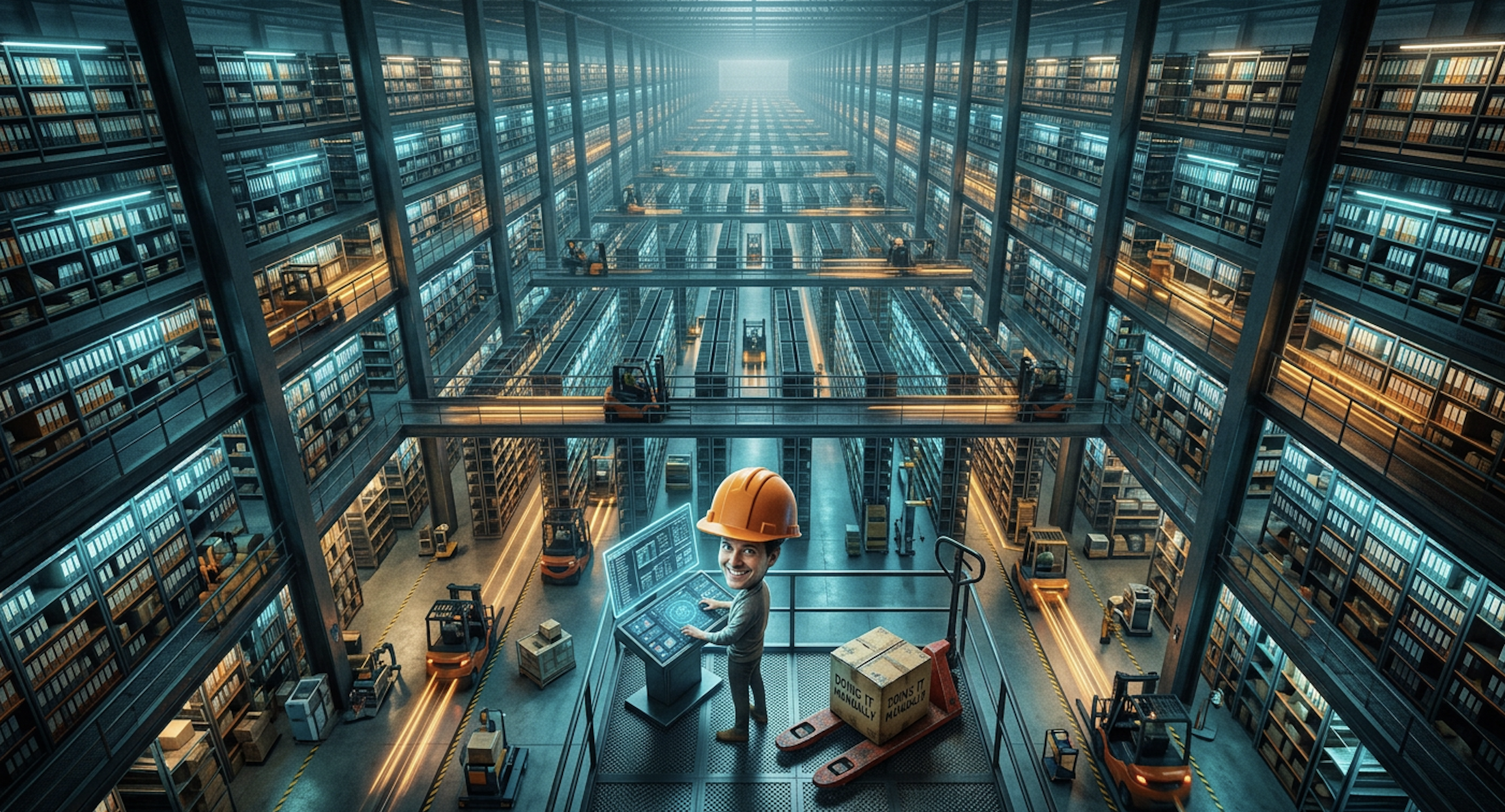 Automation Warehouse with forklift