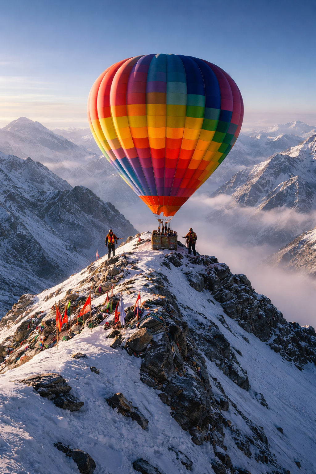 Hot air balloon representing perspective and critical thinking